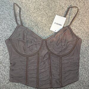 Forever 21 Women's Bra Top (Brown) Medium